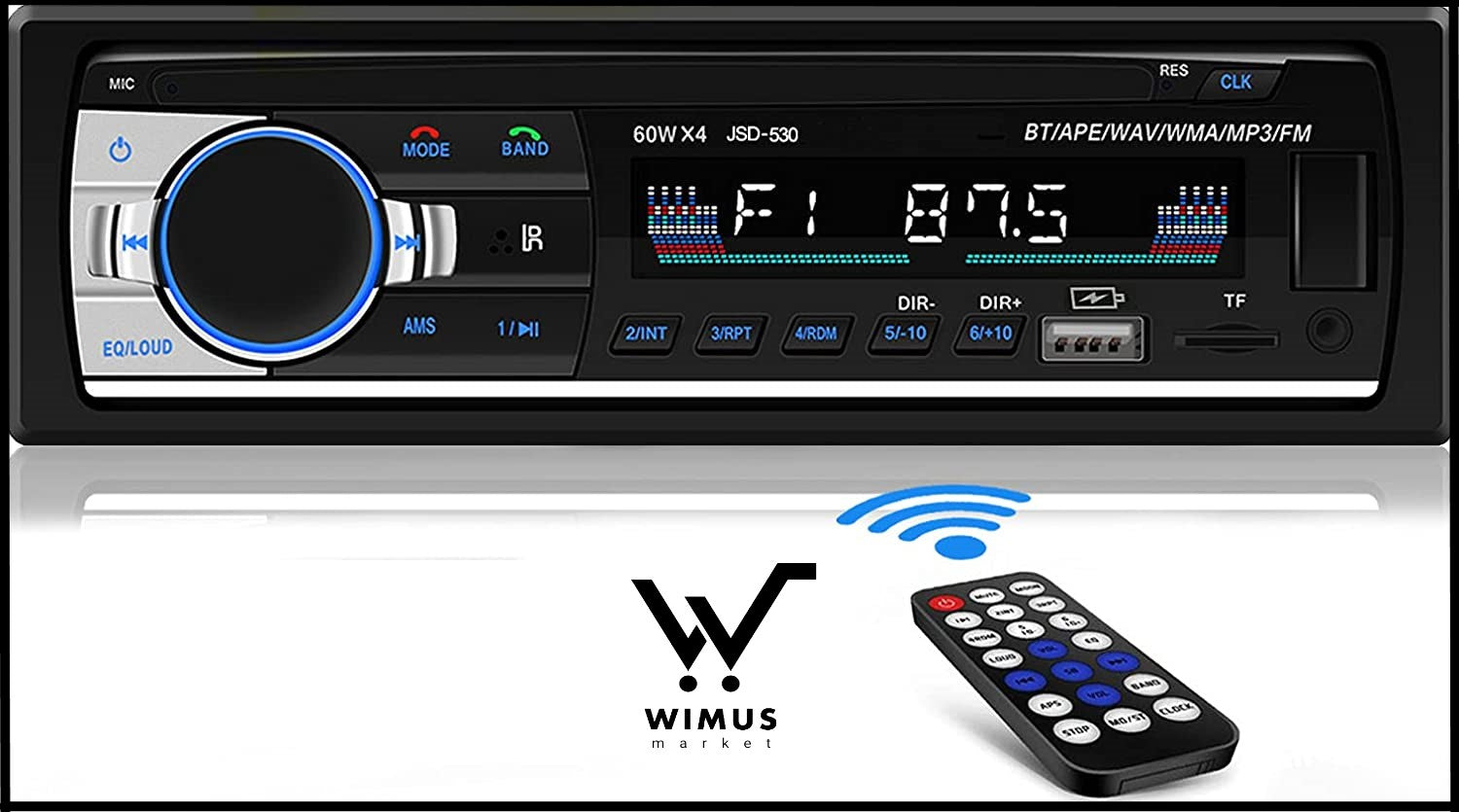 Radio 1 DIN para coche con pantalla, Bluetooth y cámara trasera: 48 euros